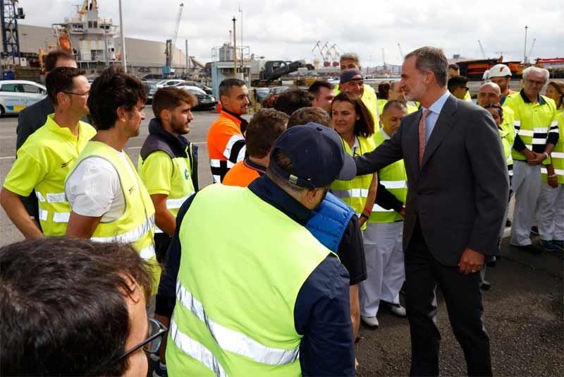 El rey en el puerto de Santander