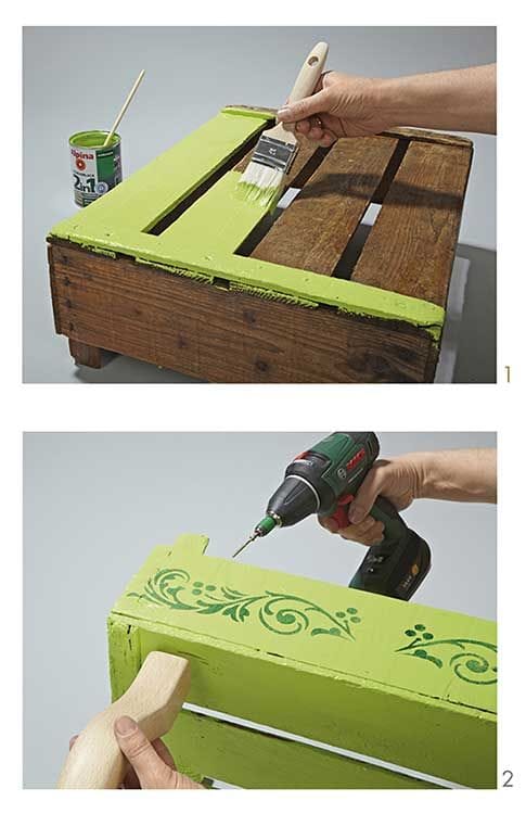 paso a paso mesita caja de fruta diy