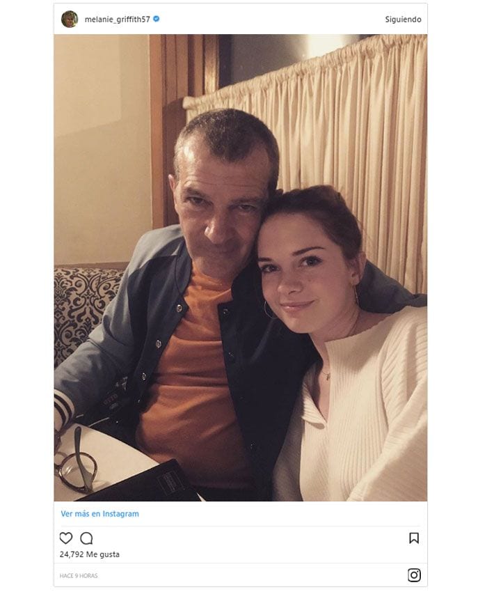 La cena familiar de Antonio Banderas y Melanie Griffit con su hija Stella