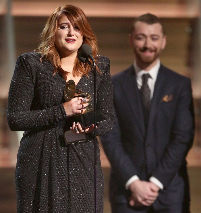 Meghan Trainor consiguió el premio a Mejor nuevo artista y lo recogió entre lágrimas.
