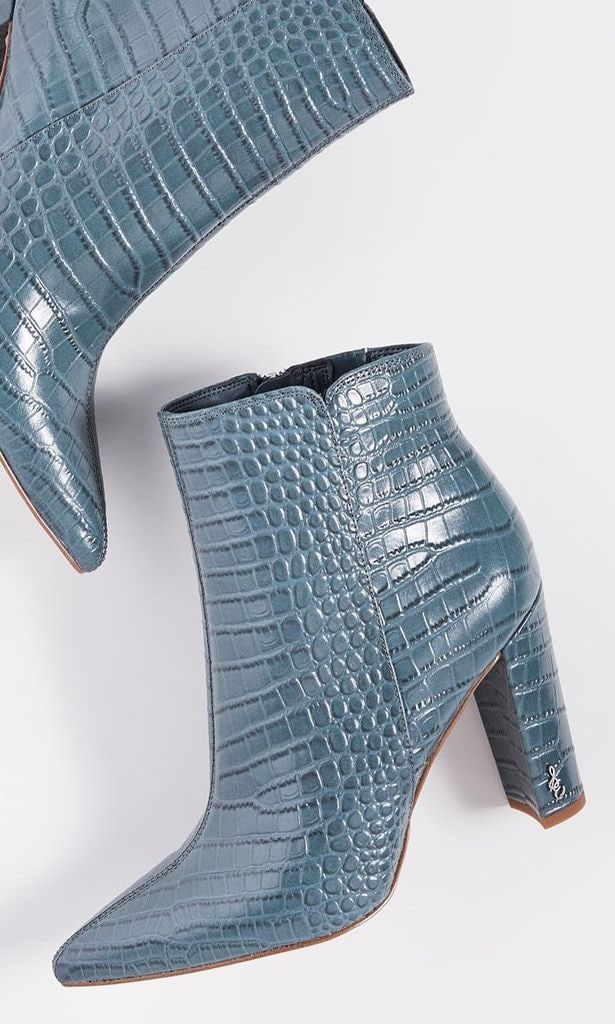 botines raelle de sam edelman con croc effect de color azul