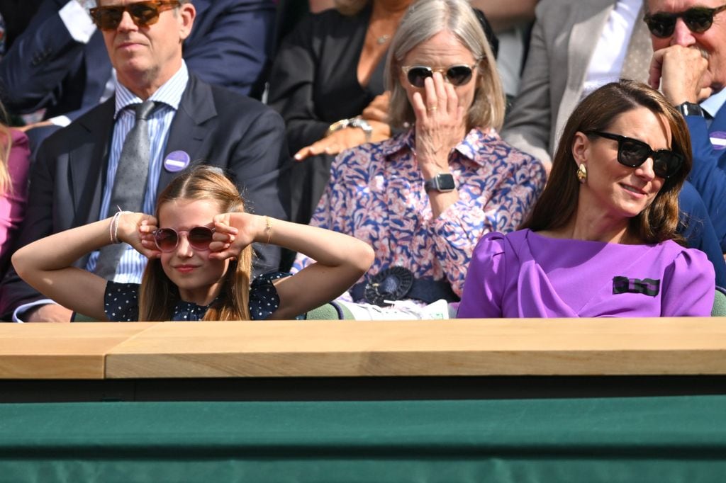 Princesa Charlotte y Kate Middleton. Final Wimbledon. Julio 2024