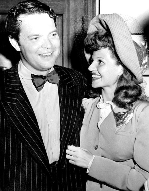 Rita Hayworth y Orson Welles en su boda