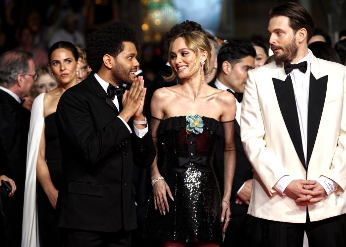 Lily-Rose Depp, The Weeknd y Sam Levinson en Cannes