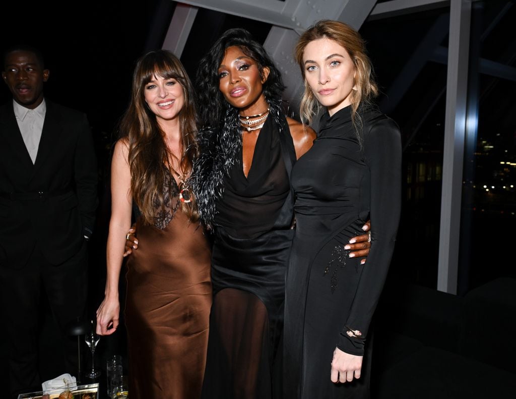 Dakota Johnson, Naomi Campbell y Paris Jackson durante la fiesta de Bulgari en Nueva York