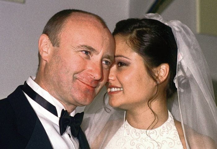 Phil Collins y Orianne se casaron en julio de 1999 en Lausana (Suiza), una boda que duró tres días y a la que asistieron 300 invitados
