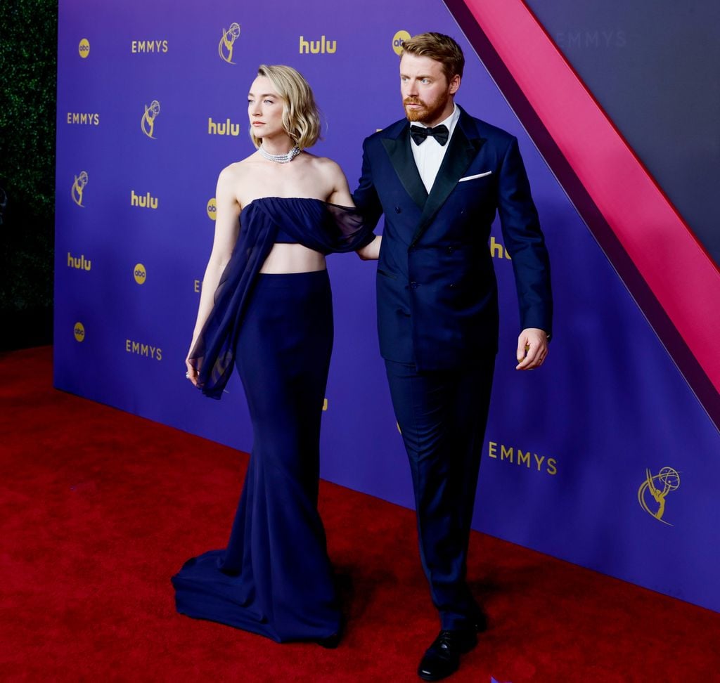 Saoirse Ronan y Jack Lowden en los premios Emmy que se han celebrado en el Peacock Theater de Los Ángeles el 15 de septiembre de 2024