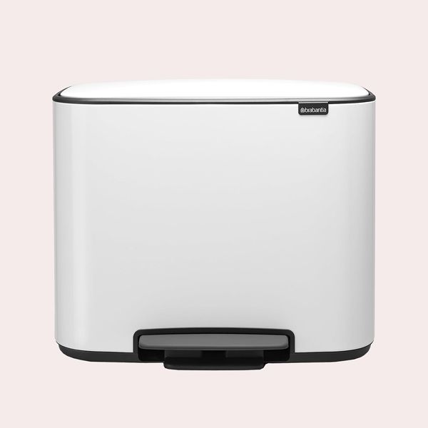 Brabantia cubo de basura de reciclaje en color blanco con pedal