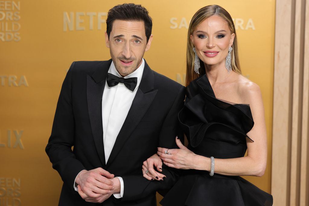 El actor Adrien Brody y la diseñadora Georgina Chapman en los premios Annual Screen Actors Guild