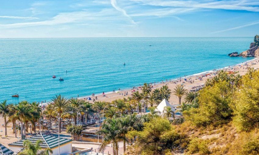 Playa de Burriana en Nerja.