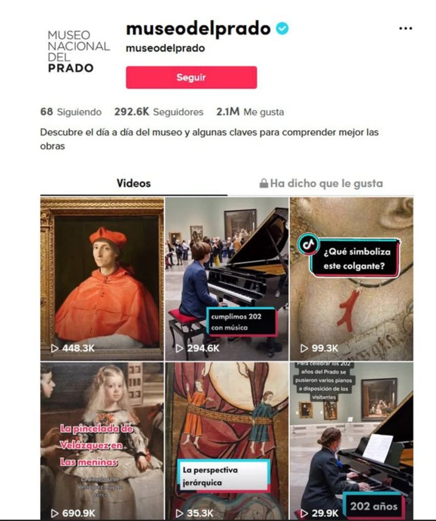 Cuenta de TikTok de @museodelprado