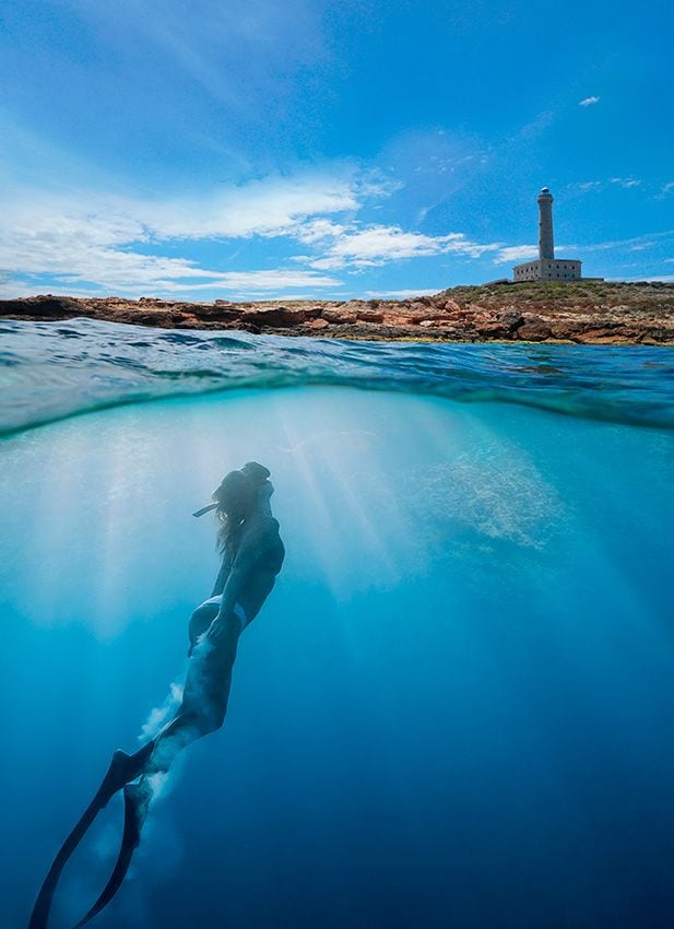 Buceando en el cabo de Palos, Murcia