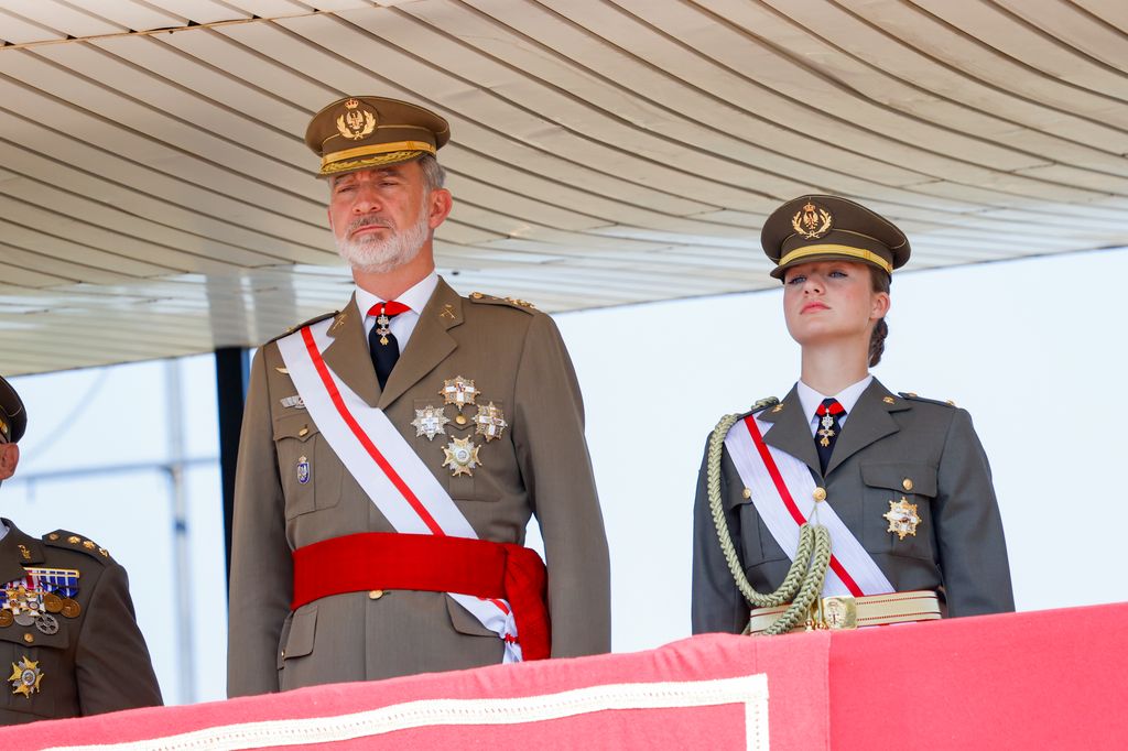 El rey Felipe y la princesa Leonor en Lleida en julio de 2024