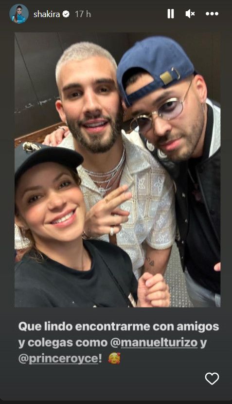 Shakira con Manuel Turizo y Prince Royce