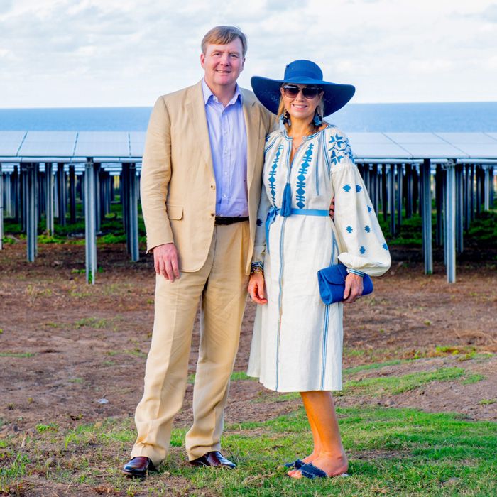 Los Reyes de Holanda visitan el Caribe Neerlandés tras el paso del huracán Irma