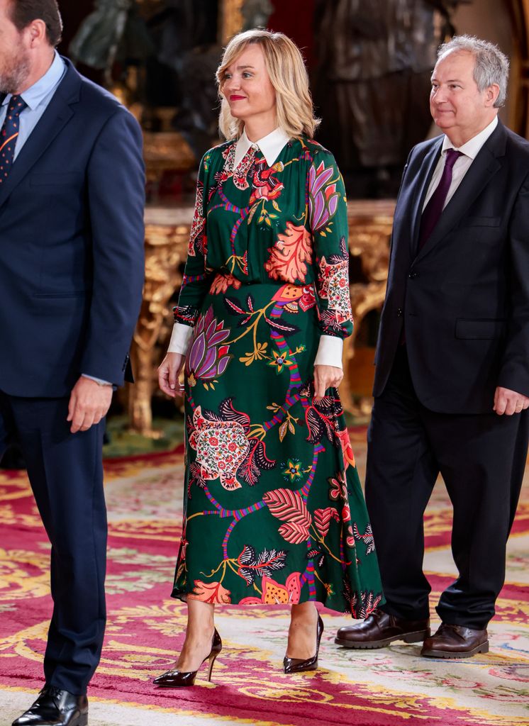 Pilar Alegría, Ministra de Educación y Formación Profesional, en la recepción por el Día de la Hispanidad