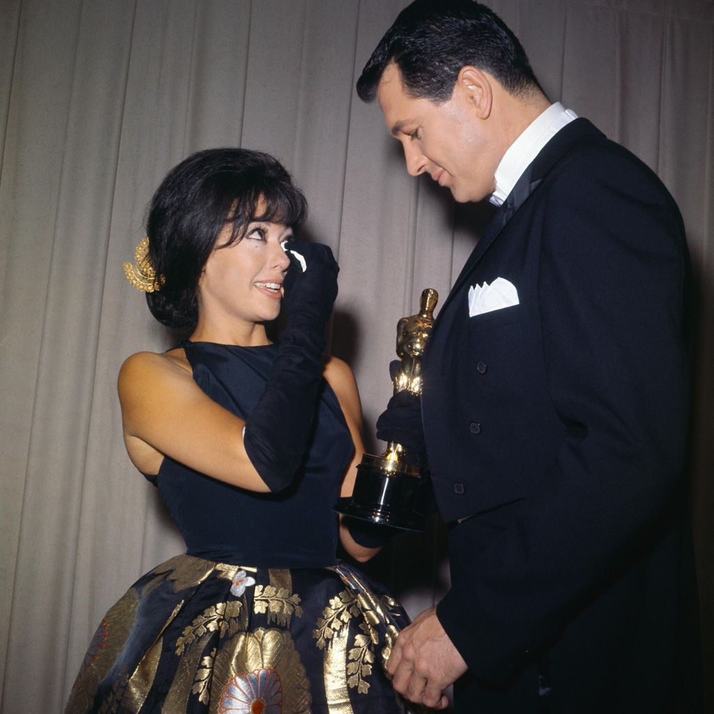 Rita Moreno and Rock Hudson at the Oscars