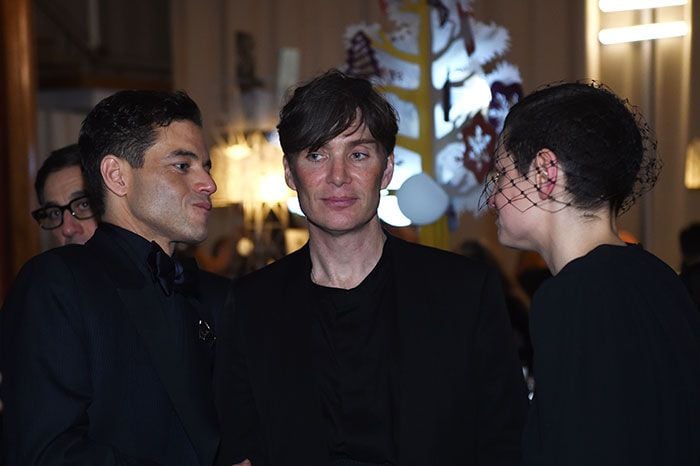 Rami Malek y Emma Corrin con Cillian Murphy