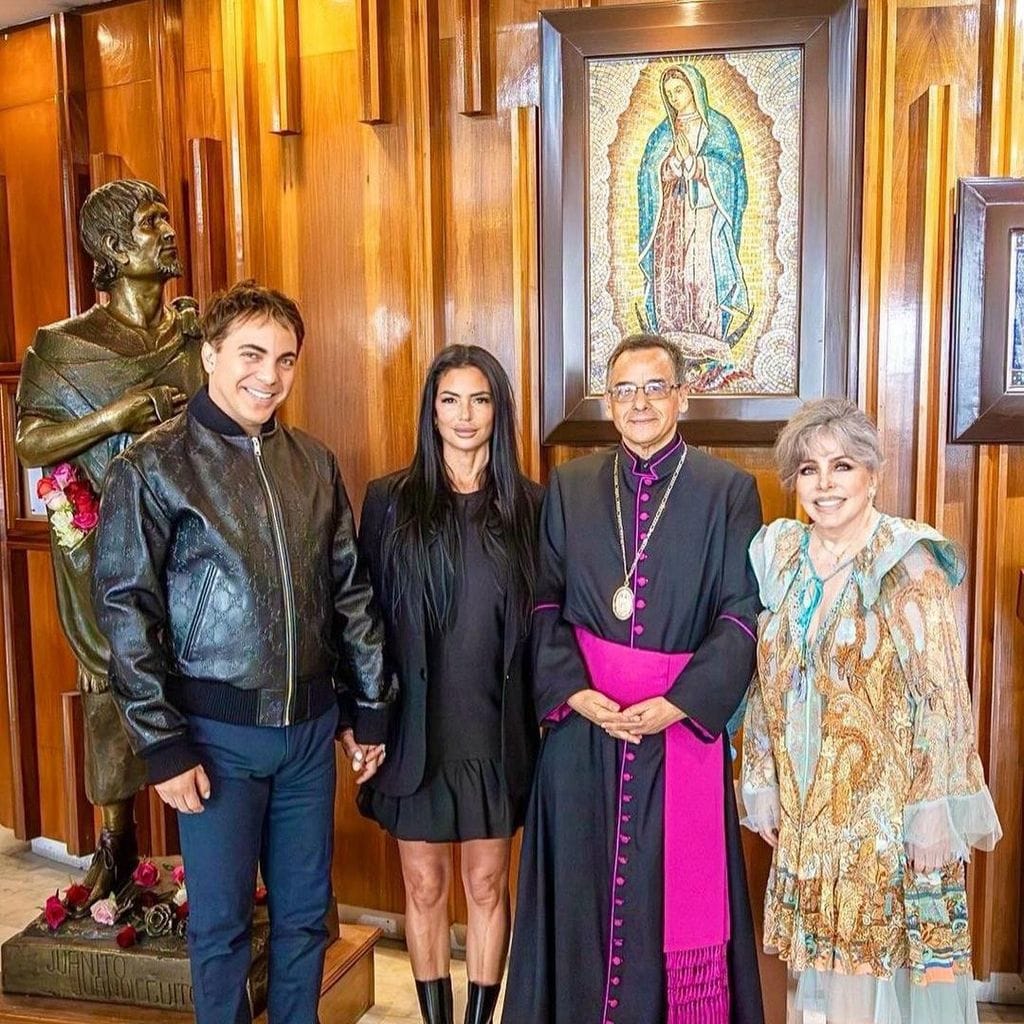 Cristian Castro y Verónica Castro con Mariel Sánchez