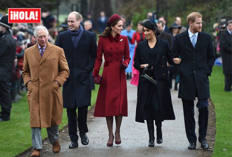 Duques de Sussex, duques de Cambridge y el príncipe Carlos