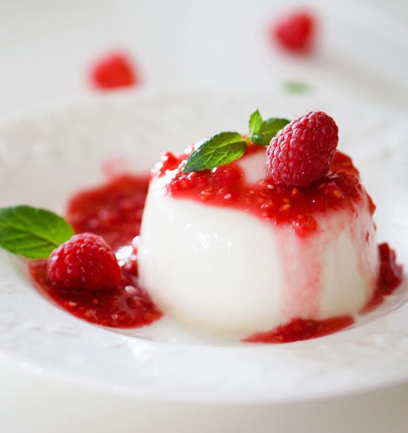 pannacotta frambuesas