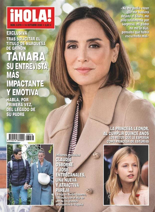 Tamara Falcó en la portada de ¡HOLA!