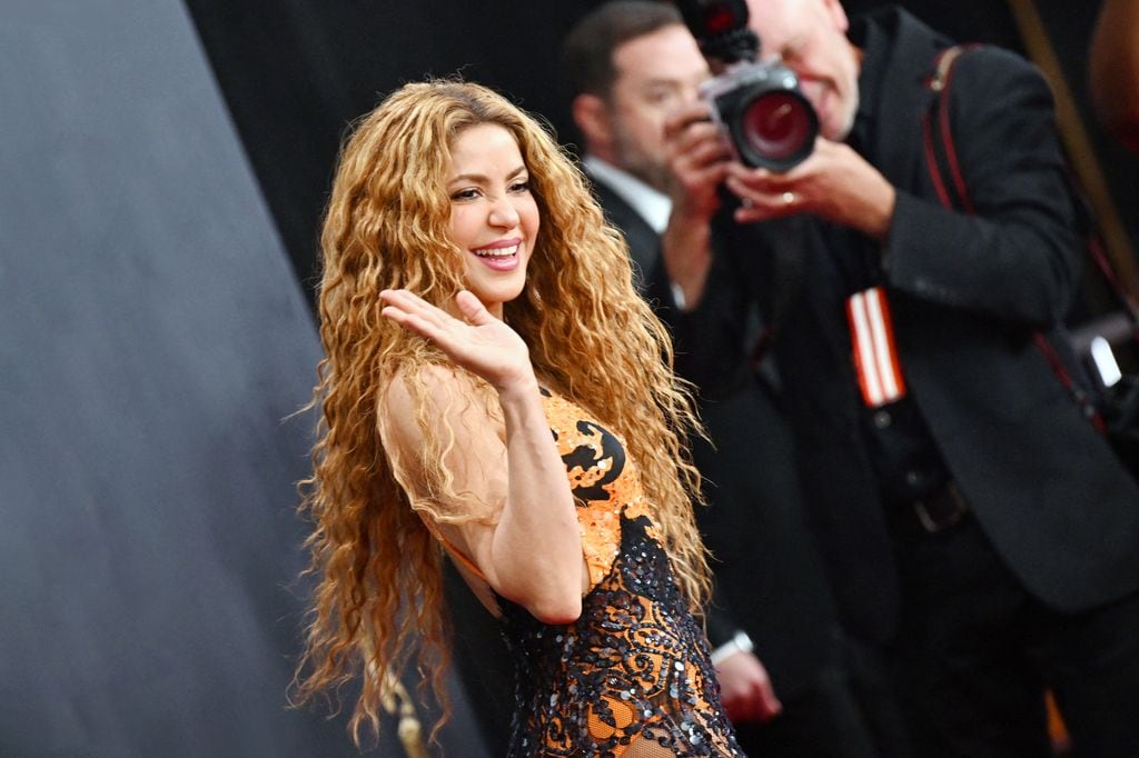 Shakira arrives for the 67th Annual Grammy Awards at the Crypto.com Arena in Los Angeles on February 2, 2025. 