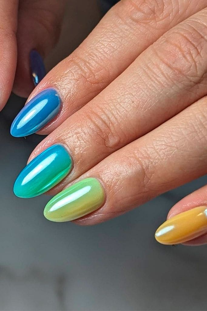 manicura multicolor