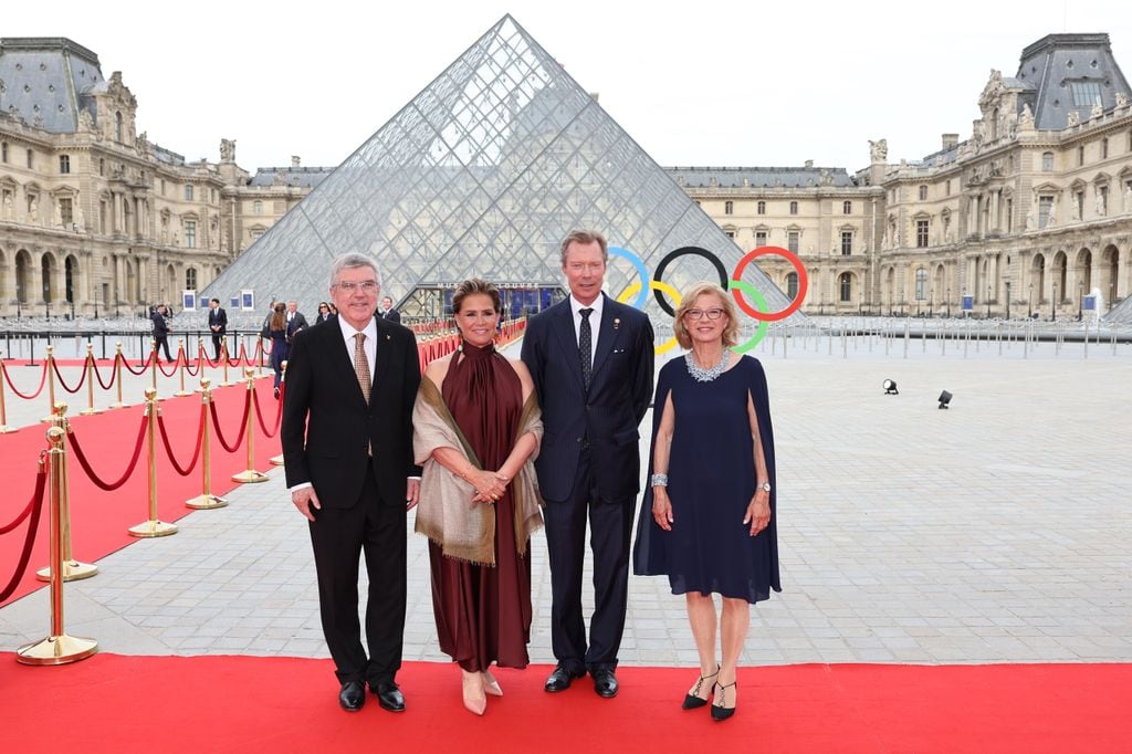 Los Grandes Duques de Luxemburgo llegan a la cena en el Louvre previa a los Juegos Olímpicos