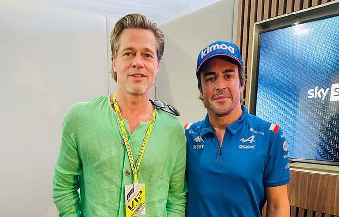 Brad Pitt y Fernando Alonso