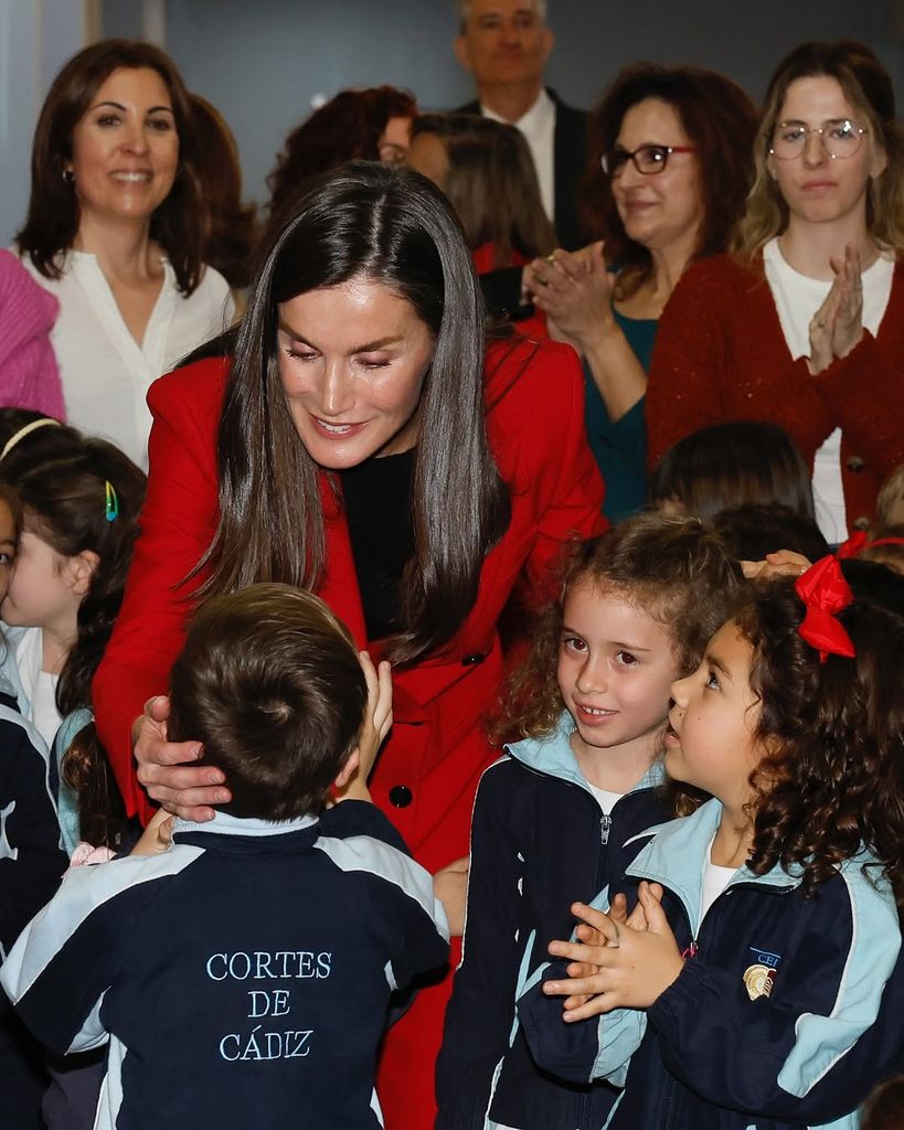 Reina Letizia en el colegio madrileño Cortes de Cádiz