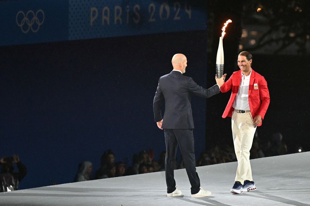 Rafa Nadal y Zidane. Ceremonia inauguración Juegos Olímpicos 2024 París