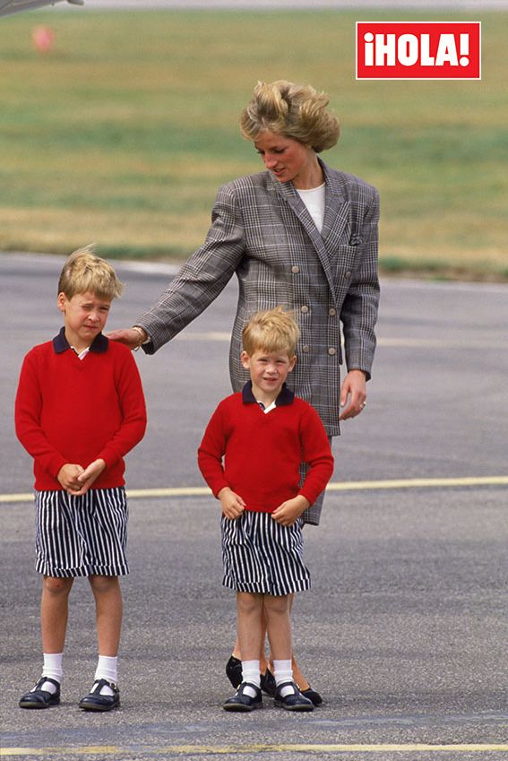 Diana de Gales, los príncipes Guillermo y Harry