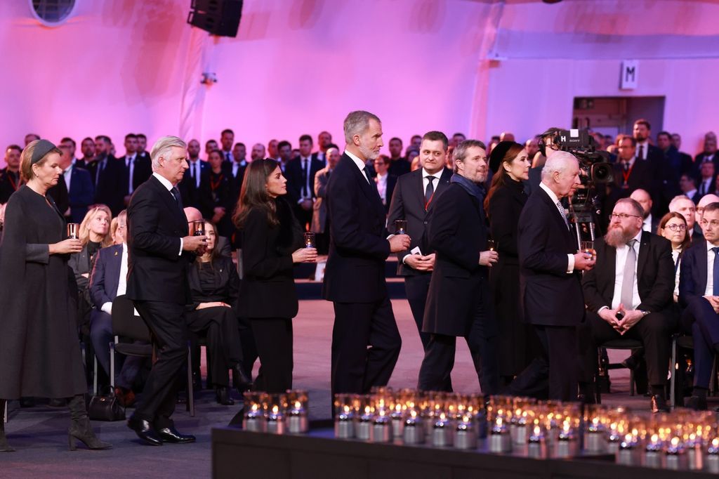 Felipe VI y Doña Letizia acuden a la 80 conmemoracion de la liberacion de Auschwitz