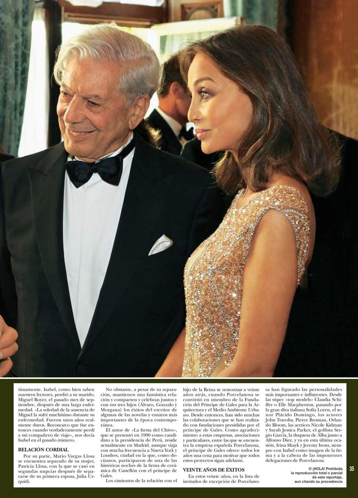 Isabel Preysler y Mario Vargas Llosa HOLA PLUS