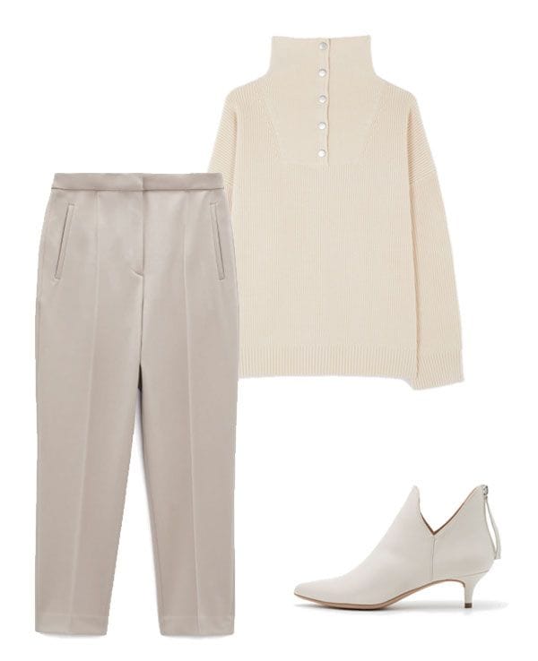 look pantalon beige