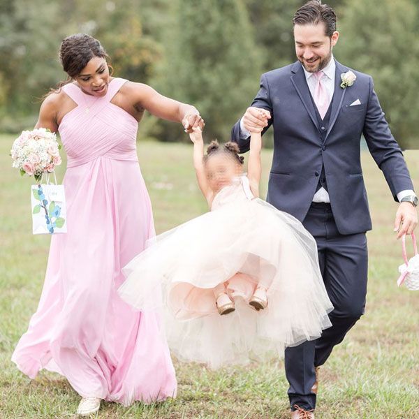 Serena Williams de boda con su familia