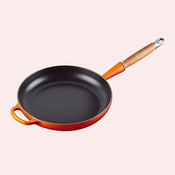 sarten hierro fundido mango madera le creuset