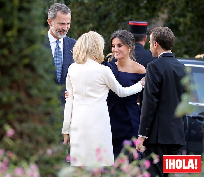 Los gestos que demuestran la buena sintonía entre la reina Letizia y Brigitte Macron