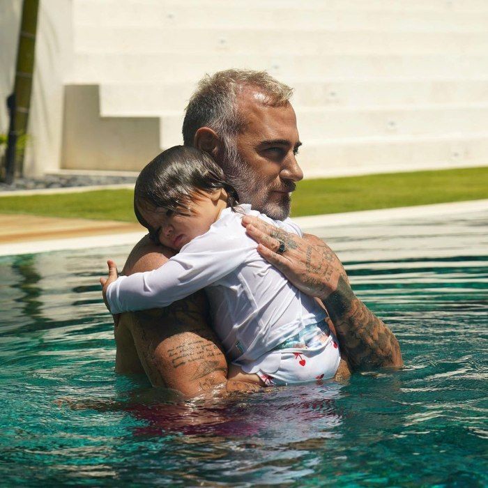 Gianluca Vacchi y su hija Blu Jerusalema