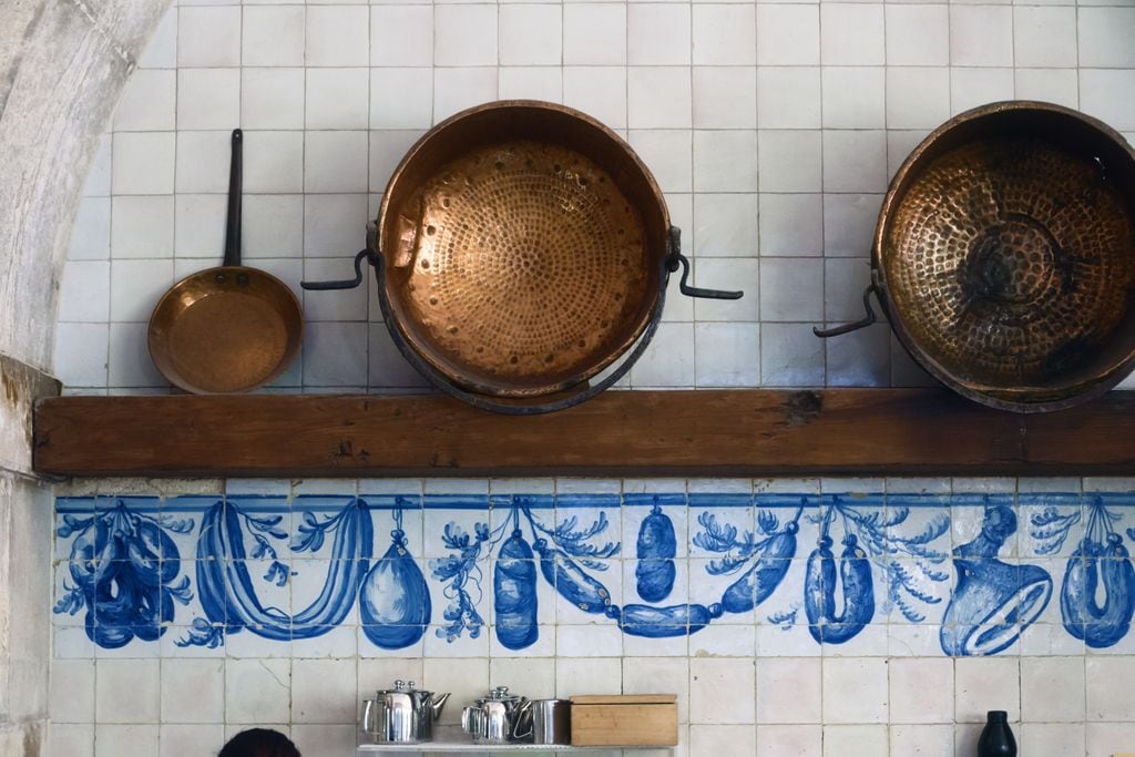 Azulejos de una cocina, en el 'Museo Nacional del Azulejo' de Lisboa