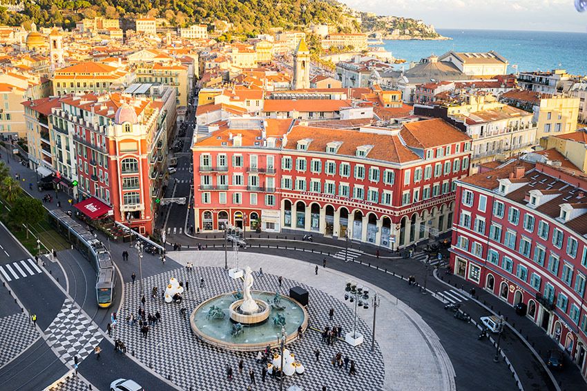 Vista aérea de la plaza de Massena