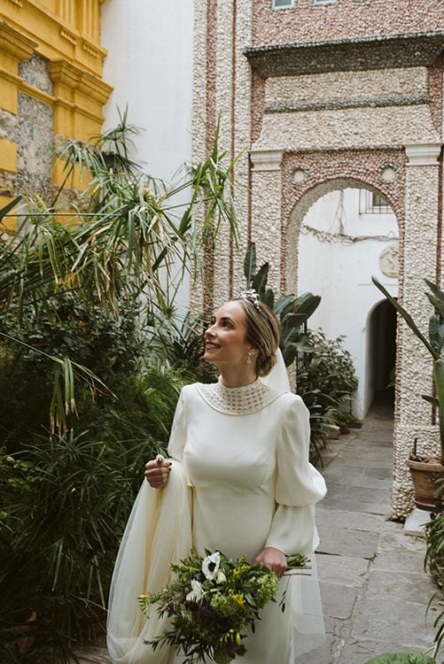 Vestido de novia con detalles vintage