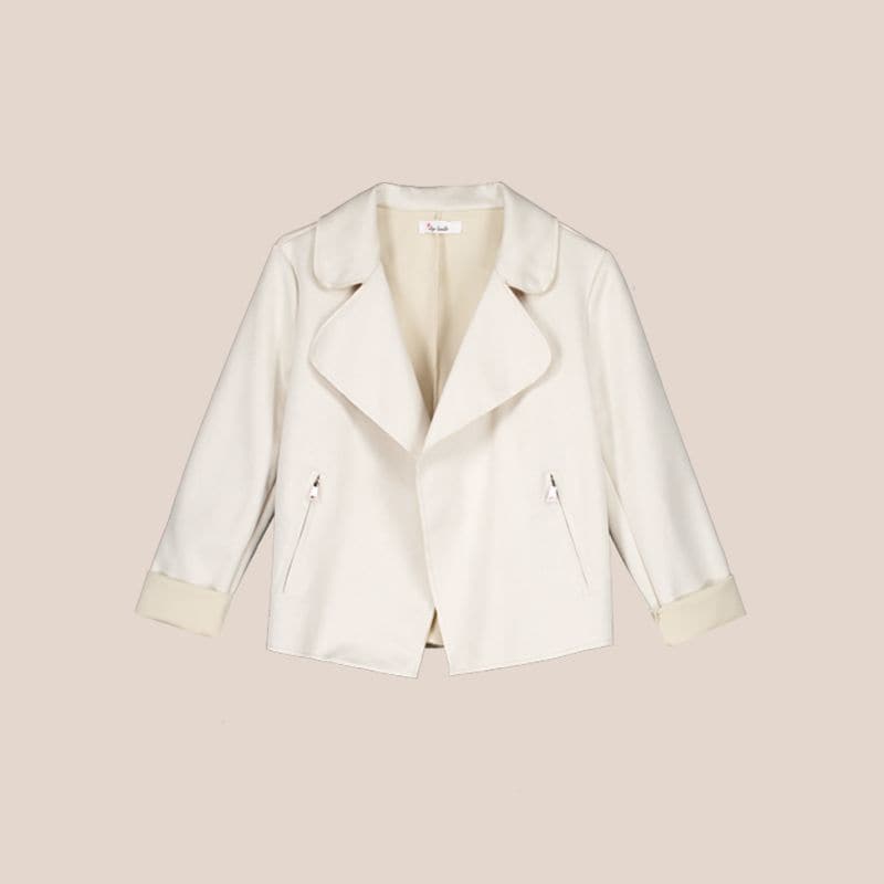 chaqueta de ante beige