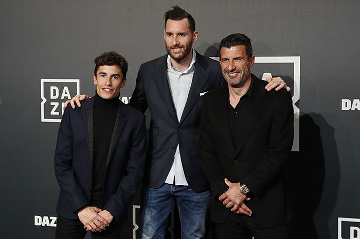 Marc Márquez, Rudy Fernández y Luis Figo