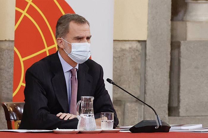 Rey Felipe durante Reunión del Consejo Científico del Real Instituto Elcano de Estudios Internacionales y Estratégicos