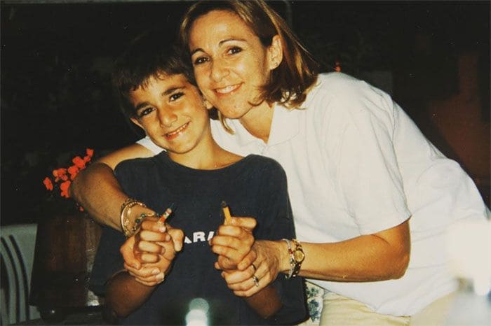 Ricky Rubio con su madre