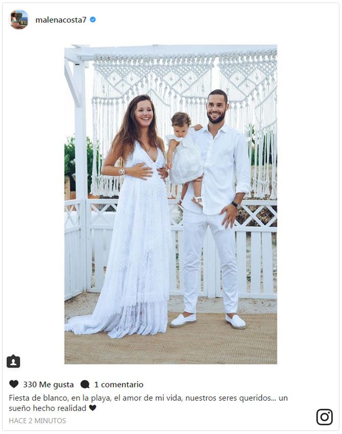 Las preciosas fotos de la boda sorpresa de Malena Costa y Mario Suárez