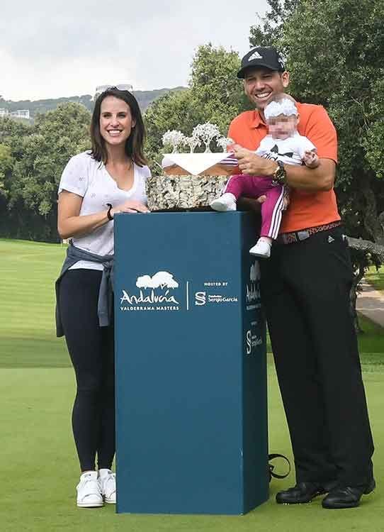 Sergio García con su familia