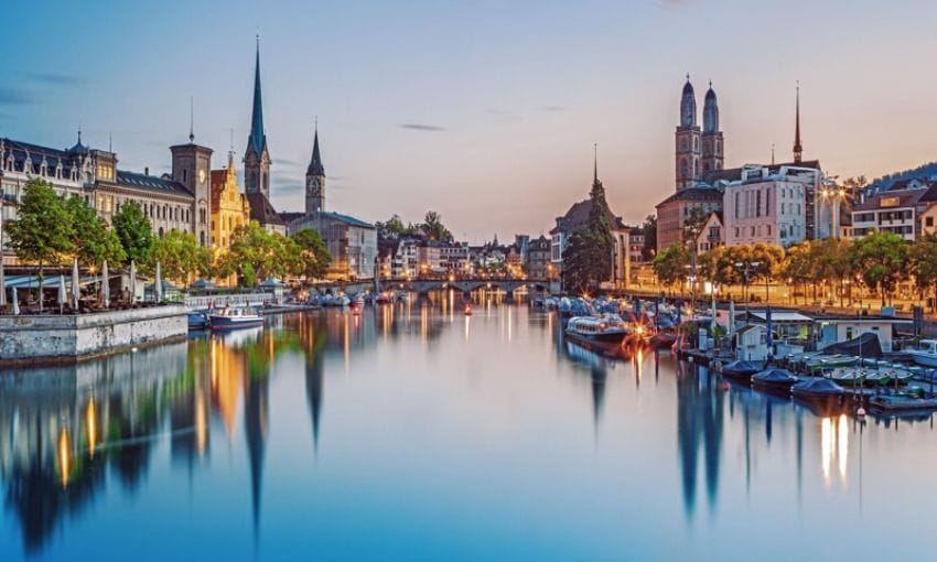 Zurich está considerada la capital mundial de la buena vida.